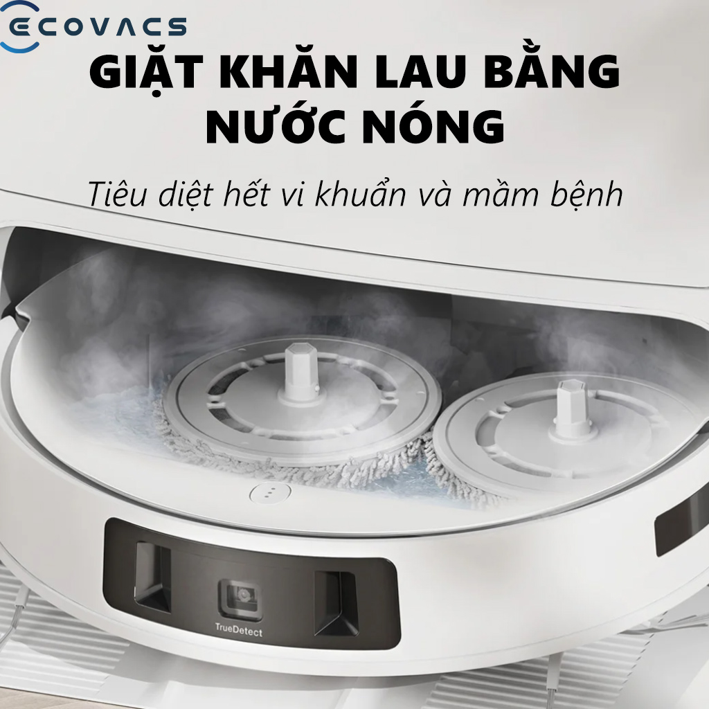 Giặt tấm lau bằng nước nóng