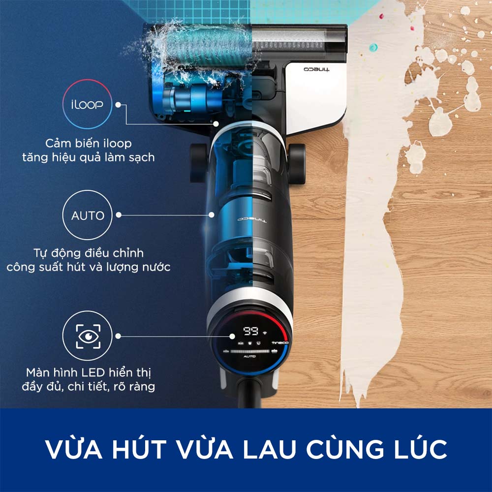 Máy hút bụi lau nhà Tineco Floor One S3 công nghệ iLoop