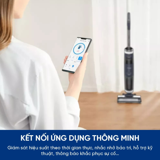 Điều khiển máy hút bụi lau nhà Tineco Floor One S3 Extreme qua ứng dụng thông minh