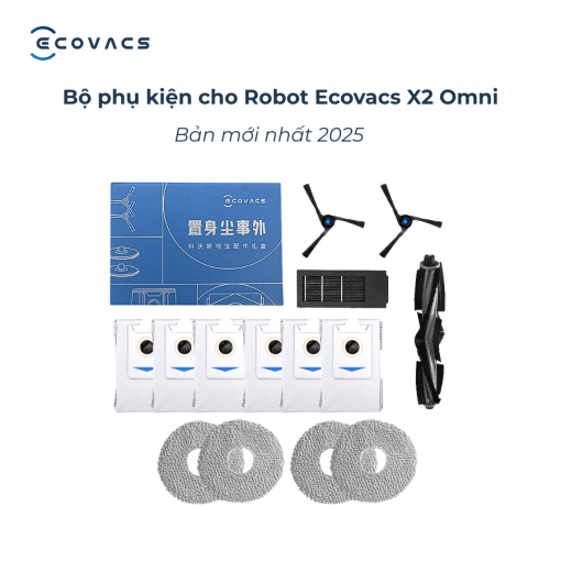 Bộ phụ kiện thay thế cho Ecovacs X2 Omni/X2 Combo - Chính hãng