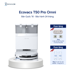 Robot hút bụi lau nhà Ecovacs T50 Pro Omni - Trắng/Đen