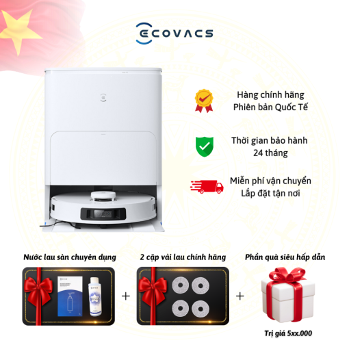Robot hút bụi lau nhà Ecovacs T30S Pro New 2025 (Trắng/ Đen) - Hình ảnh 2