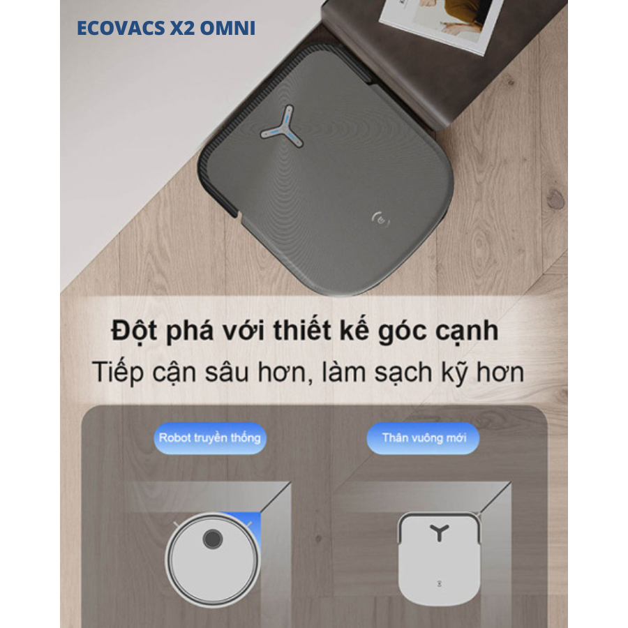 So sánh Robot hút bụi Ecovacs X5 Pro OMNI và Ecovacs X2 OMNI