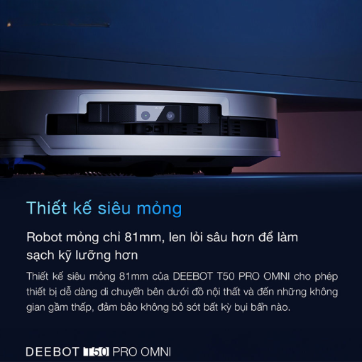 Robot hút bụi Ecovacs T50 Pro Omni tự động cấp xả - Bản Quốc Tế - Hình ảnh 8
