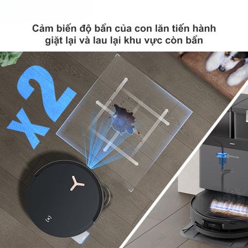 Robot hút bụi lau nhà Ecovacs X8 Pro Omni - Phiên bản tự động cấp xả nước - Hình ảnh 12