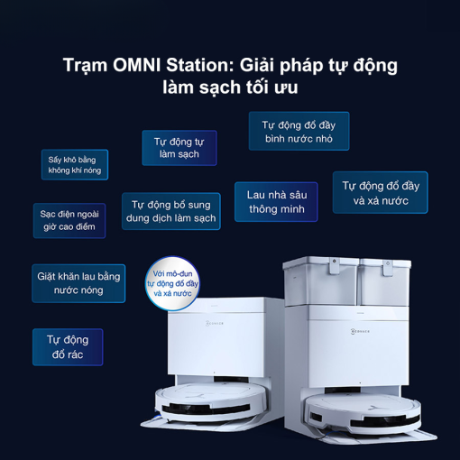 Robot hút bụi Ecovacs T50 Pro Omni tự động cấp xả - Bản Quốc Tế - Hình ảnh 15