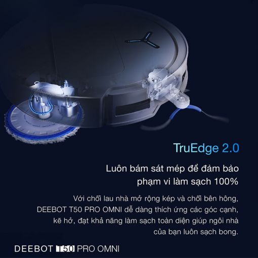 Robot hút bụi Ecovacs T50 Pro Omni tự động cấp xả - Bản Quốc Tế - Hình ảnh 12