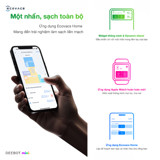 Robot hút bụi lau nhà Ecovacs Deebot Mini - Bản Quốc Tế - Hình ảnh 14