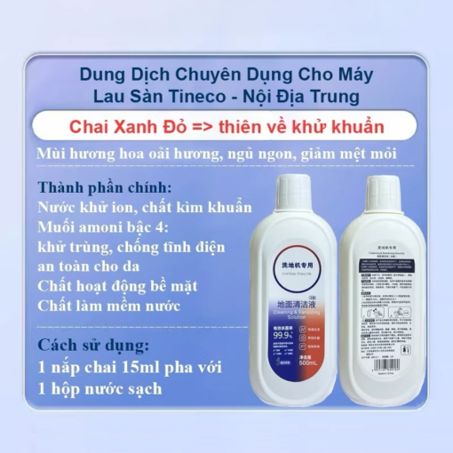 Nước lau sàn chuyên dụng Tineco – Dung tích 500ml – Nội địa - Ảnh 4