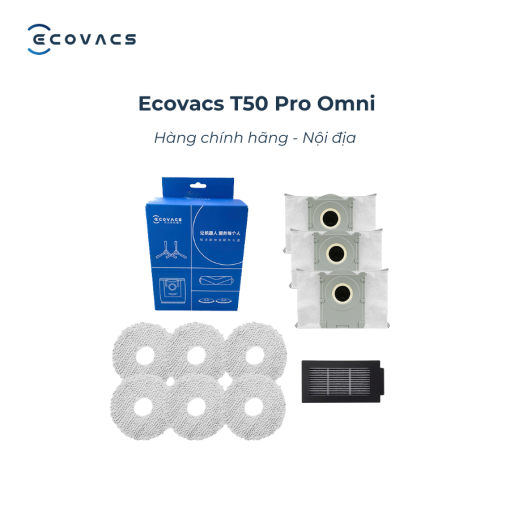 Bộ phụ kiện thay thế Ecovacs T50 Pro Omni - Chính Hãng