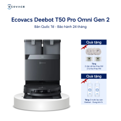 Robot hút bụi lau nhà Ecovacs Deebot T50 Pro Gen 2 – Bản Quốc Tế - 2026