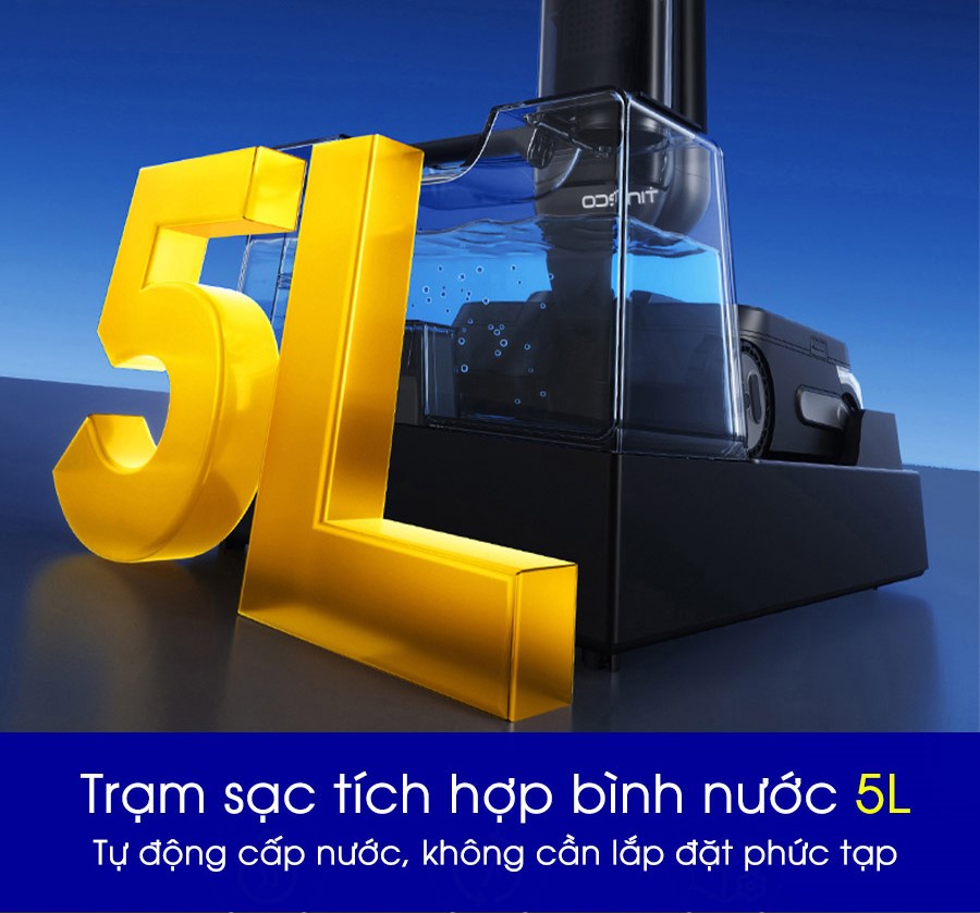 Tineco Floor One Station S9 Artist trạm sạc tích hợp bình nước