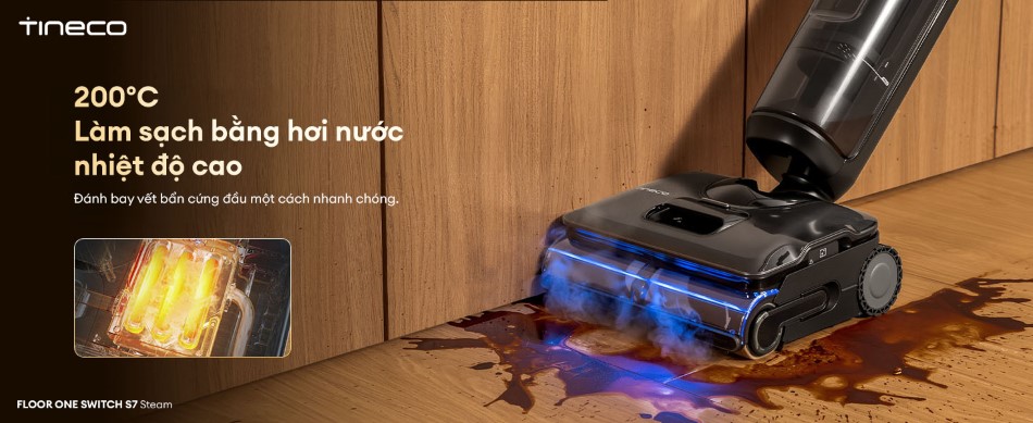 Tineco Floor One Switch S7 Steam làm sạch bằng nước nóng