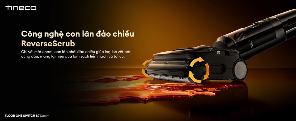 Tineco Floor One Switch S7 Steam công nghệ lăn đảo chiều