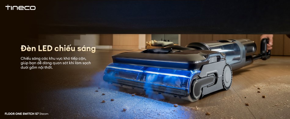Tineco Floor One Switch S7 Steam cảm biến đèn LED