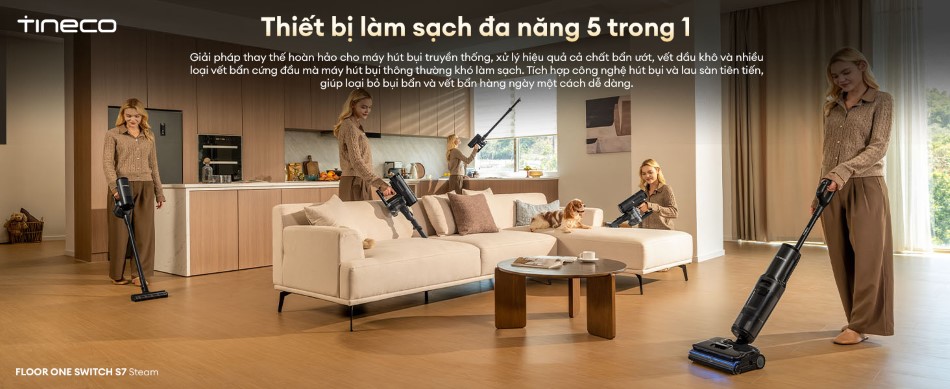 Tineco Floor One Switch S7 Steam làm sạch đa năng 5 in 1