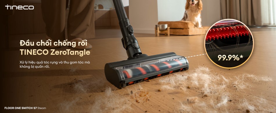 Tineco Floor One Switch S7 Steam chổi chống rối