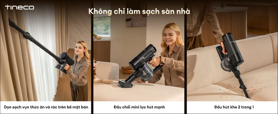 Tineco Floor One Switch S7 Steam đa dạng công dụng