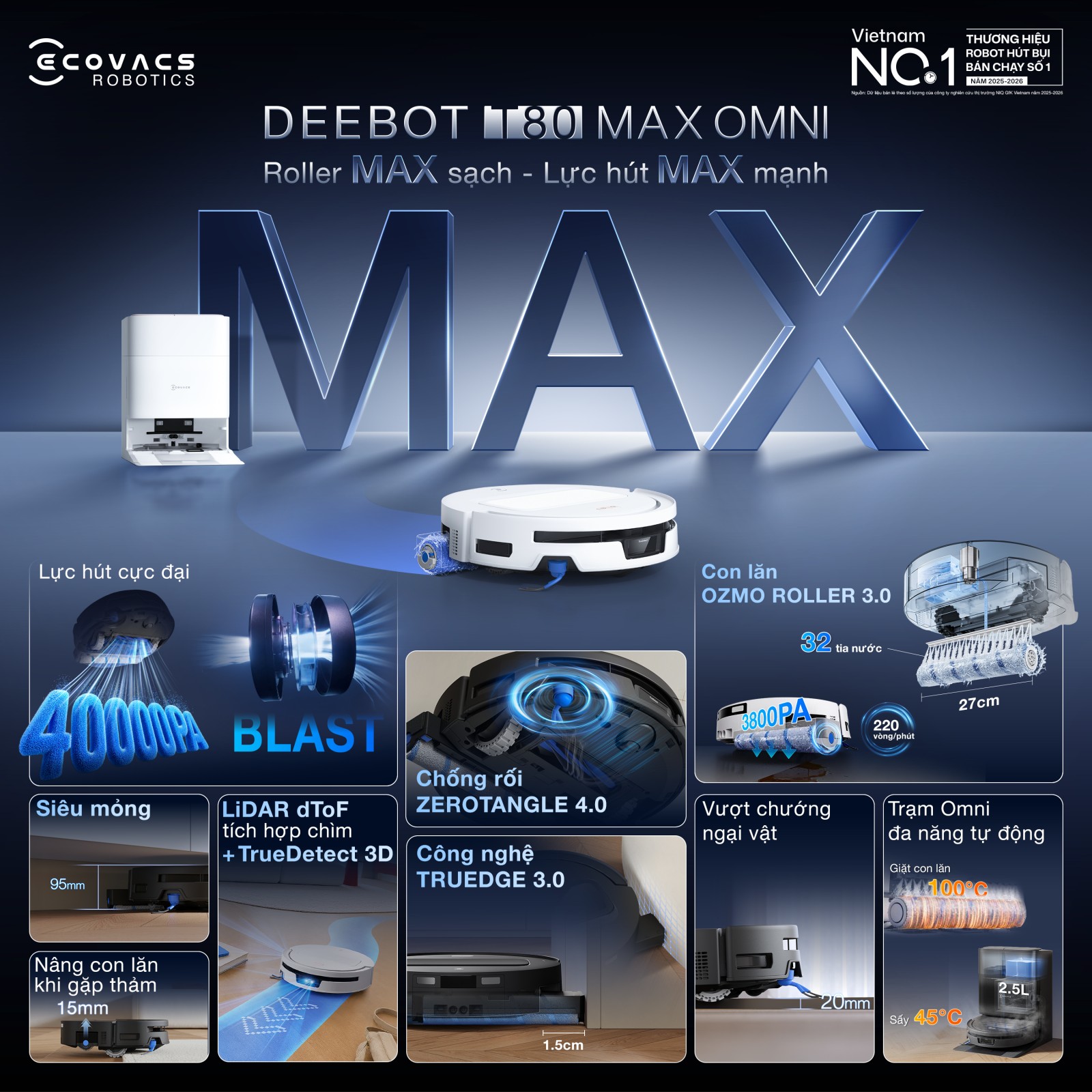 Ecovacs T80 Max Omni